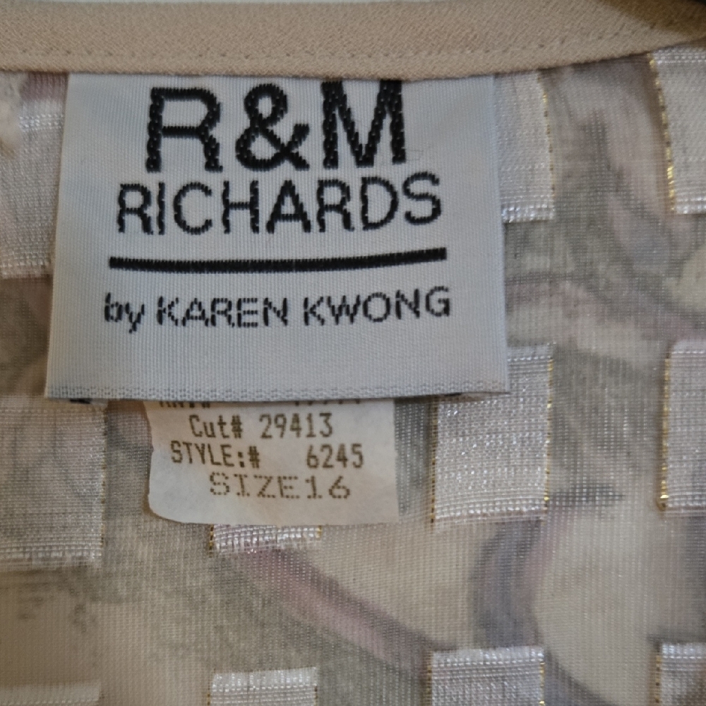 R&M Richards Multicolor Long Sleeve Top - Picture 2 of 6